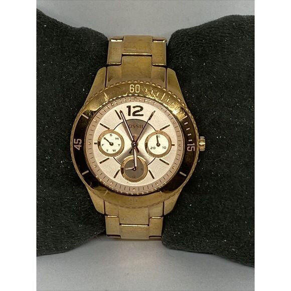 Fossil Stella ES3815 Women's Gold Stainless Steel Analog Dial Quartz Watch FR121 - Picture 1 of 12